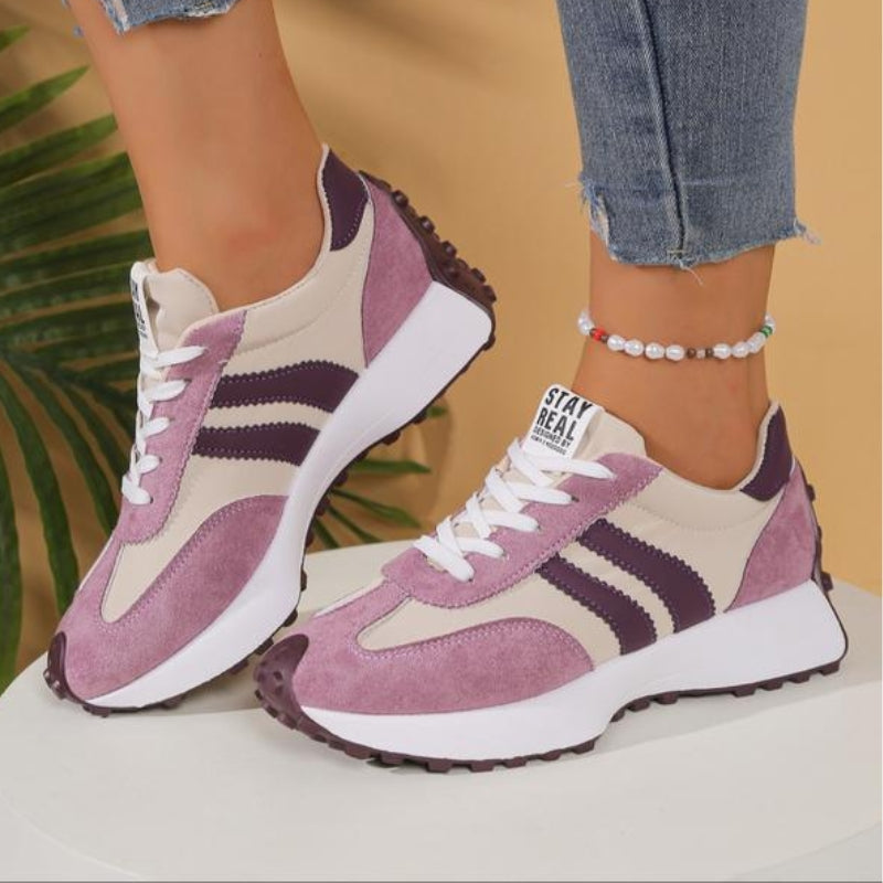 Women's Retro Platform Running Sneakers in Suede for Street Style — photo 12