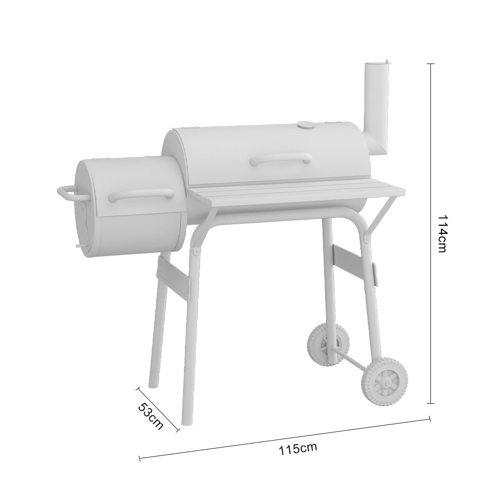 Charcoal BBQ Grill with Offset Smoker — photo 12