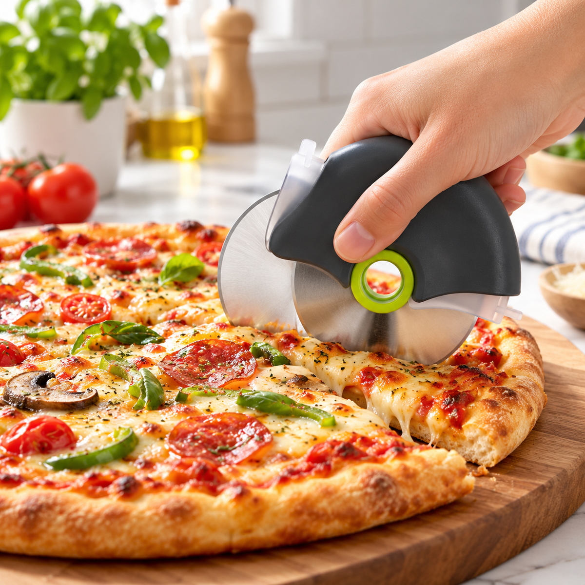 Ergonomic Pizza Cutter with Detachable Stainless Steel Design — photo 6
