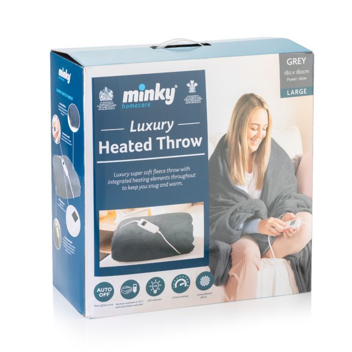 Minky Luxury Heated Throw | Large | 180x180cm — photo 10