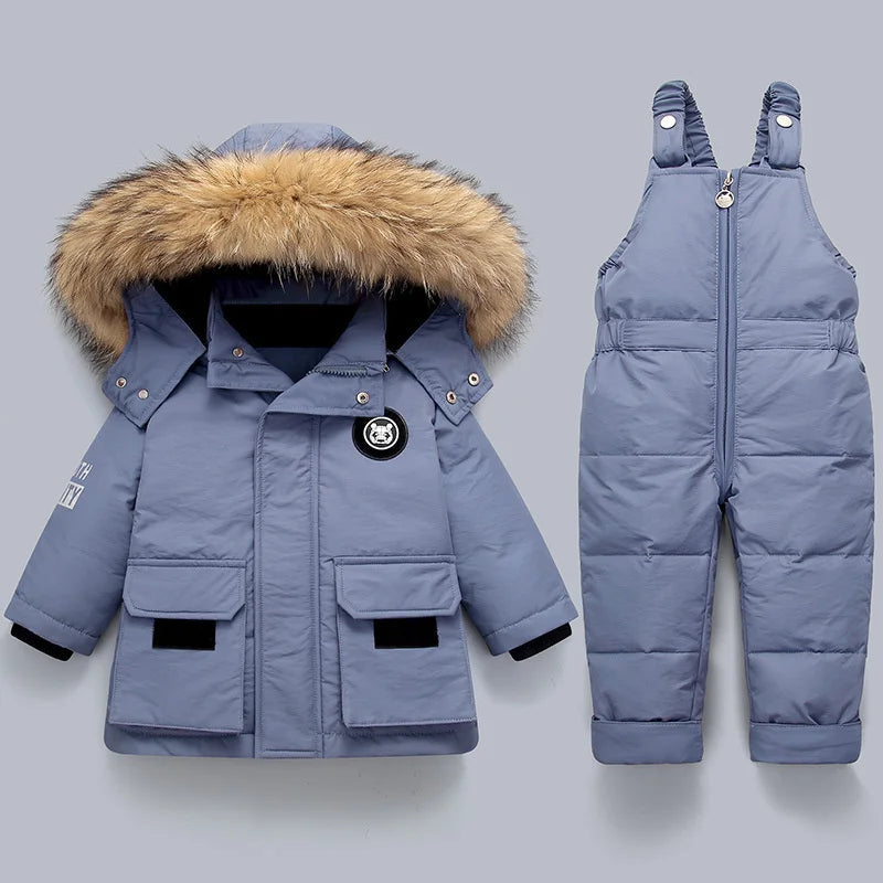 Kids Snowsuit 2 Piece – Quilted Winter Set with Hooded Jacket & Snow Pants, 6 Colours, 2T-5T – Hermosa — photo 7