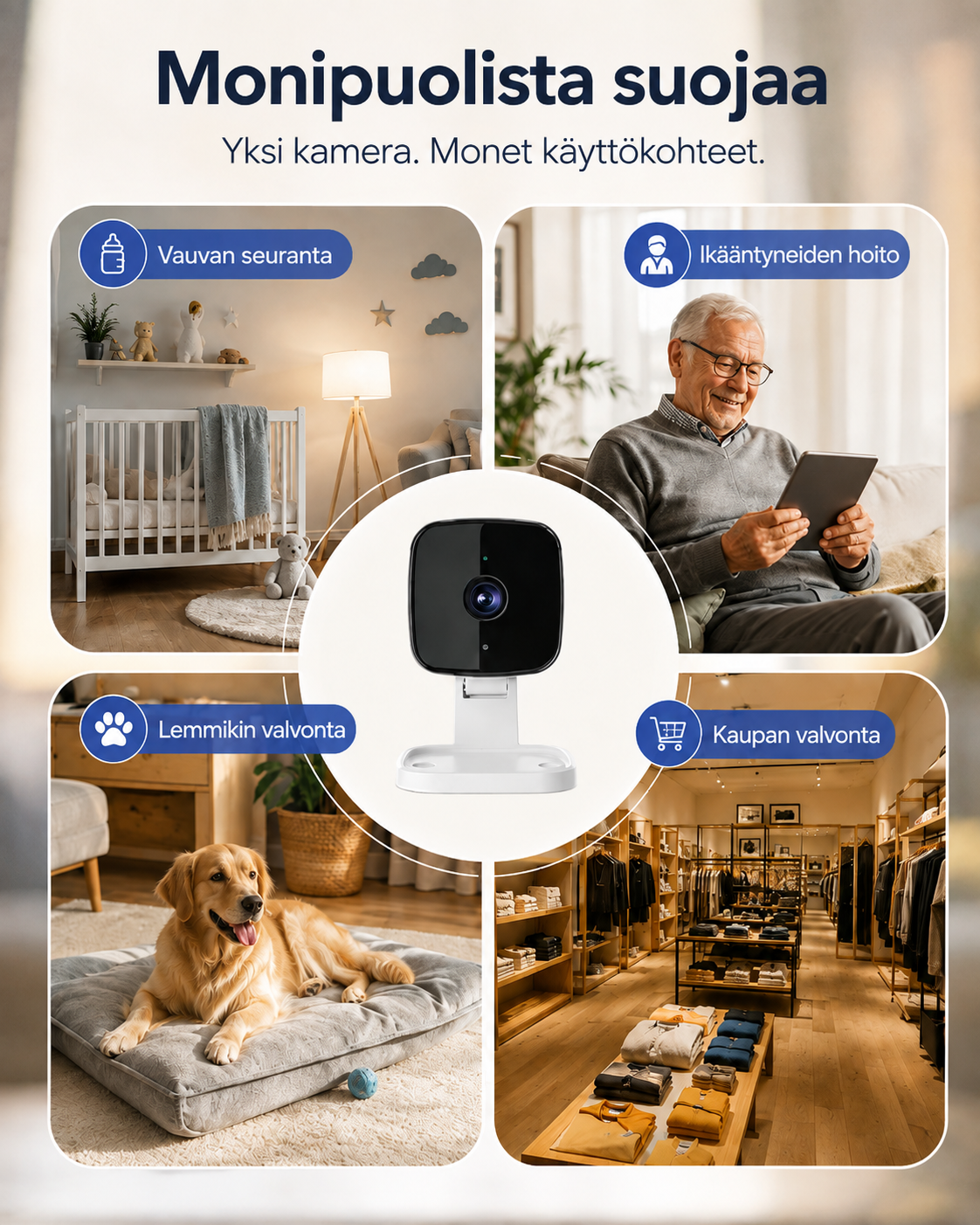 Window Security Camera – Indoor Window Mount Camera 2K with Colour Night Vision, Motion Alerts & SD Storage, No Drilling — photo 15