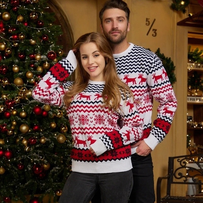 Matching Christmas Sweaters for Couples and Families – Nordic Knit Pullover — photo 4