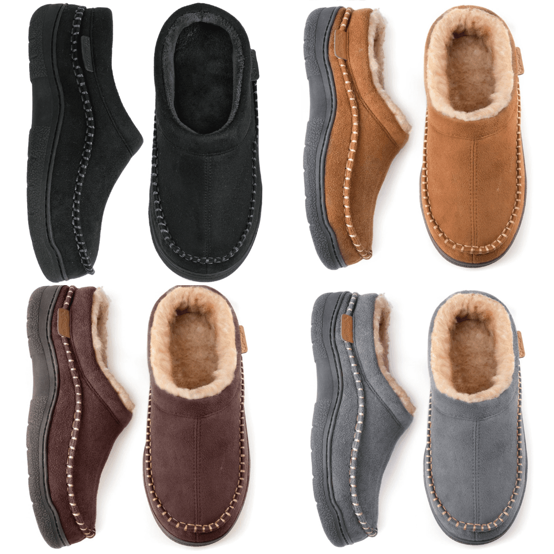 Joris – Men's Slippers in Suede-Look with Warm Lining — photo 8