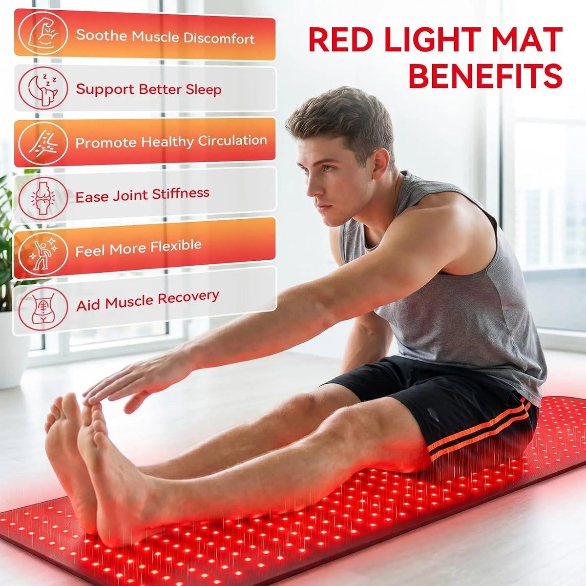 420 LED Red & Infrared Light Therapy Mat 660nm & 850nm Full Body Pad — photo 5