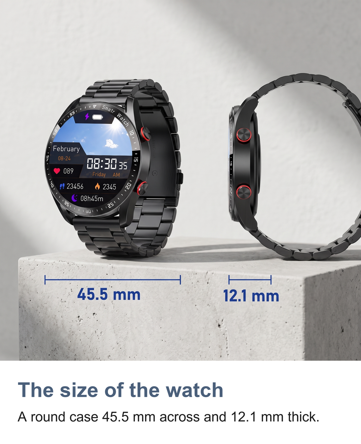 Smart Watch for Men with Bluetooth Calls, Heart Rate and Blood Pressure Monitor — photo 16