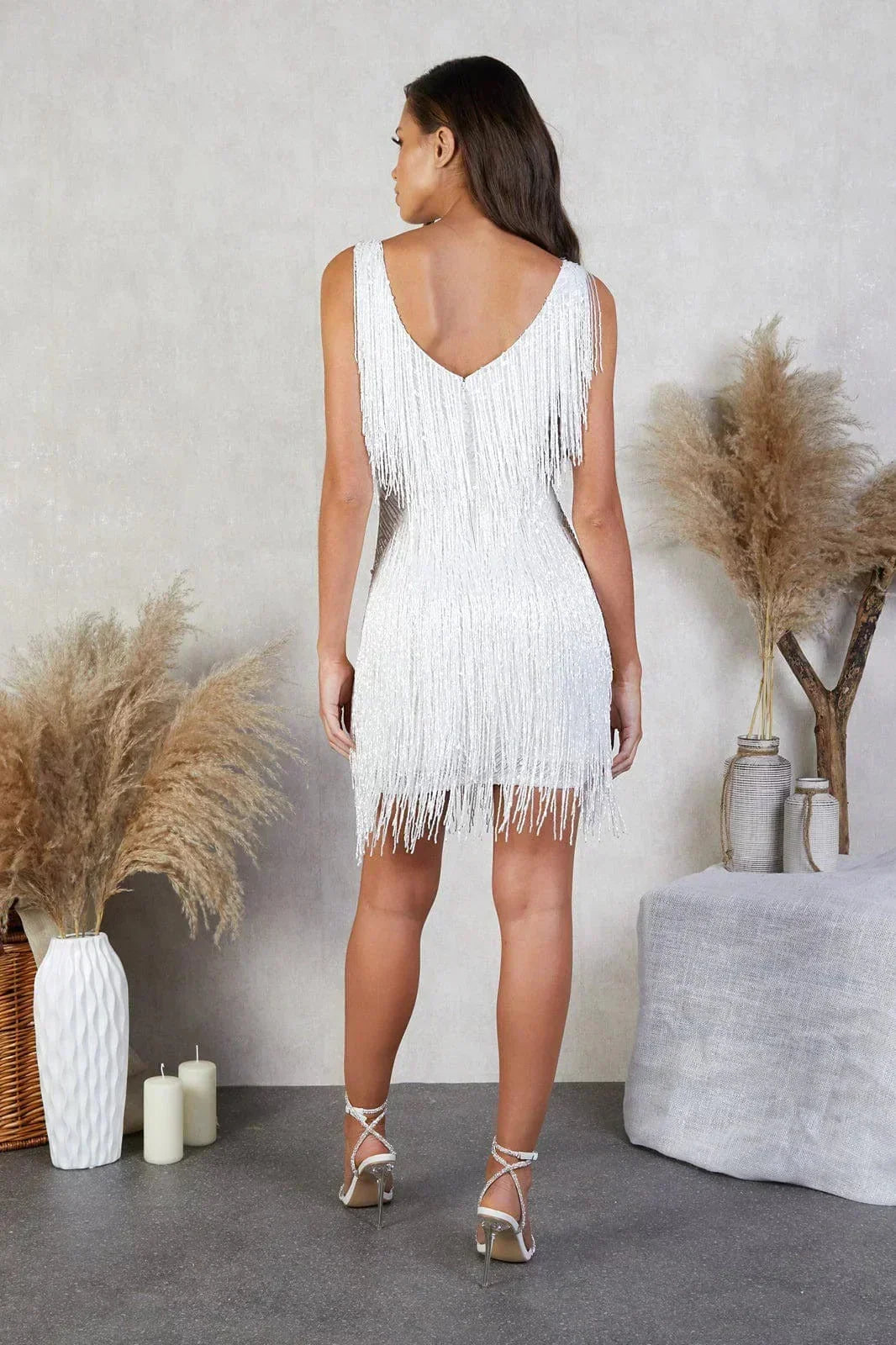 Sequin Party Dress for Women | Shimmer Mini Cocktail Dress for Christmas Events and Nights Out | Regular Fit Sparkly Dress — photo 9