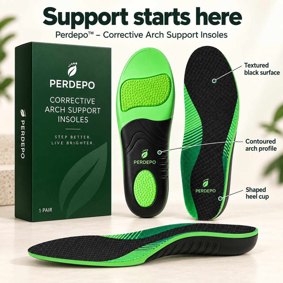 Perdepo™ - Corrective Arch Support Insoles