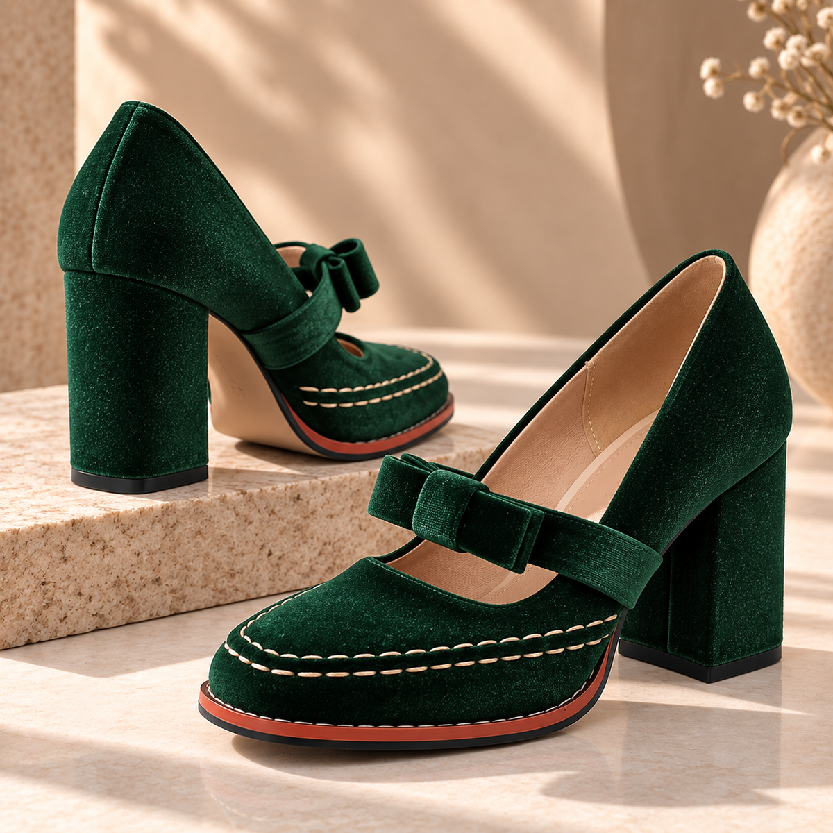 Nordspur | Bella Velvet Mary Jane Heels — photo 7
