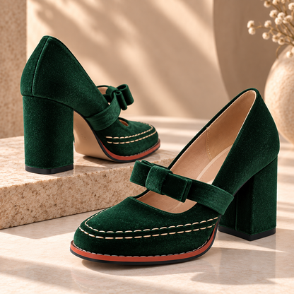 Nordspur | Bella Velvet Mary Jane Heels — photo 7