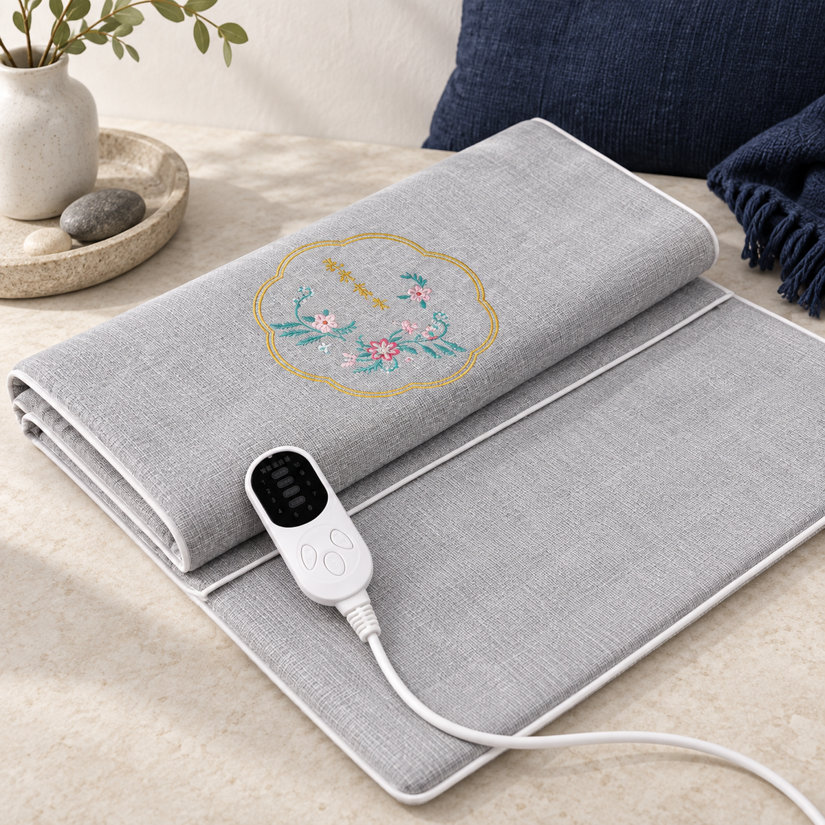 Electric Heating Pad – Grey Moxa Warming Mat for Home — photo 4