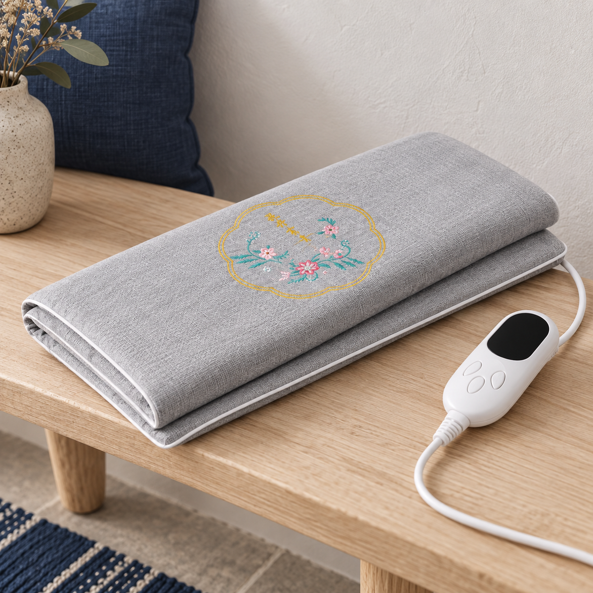 Electric Heating Pad – Grey Moxa Warming Mat for Home — photo 5