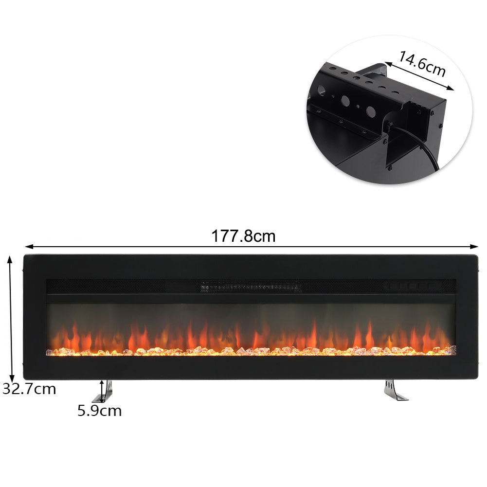 40/50/60/70 Inch Electric Fire with 12 Flame Colours & Remote Control — photo 11