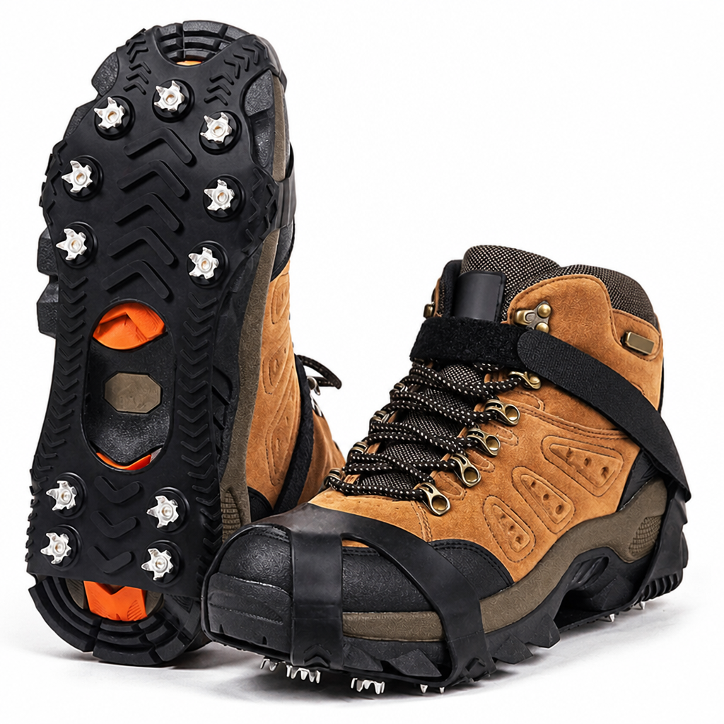 11-Spike Stainless Steel Ice Cleats for Shoes and Boots (Pair) — photo 1