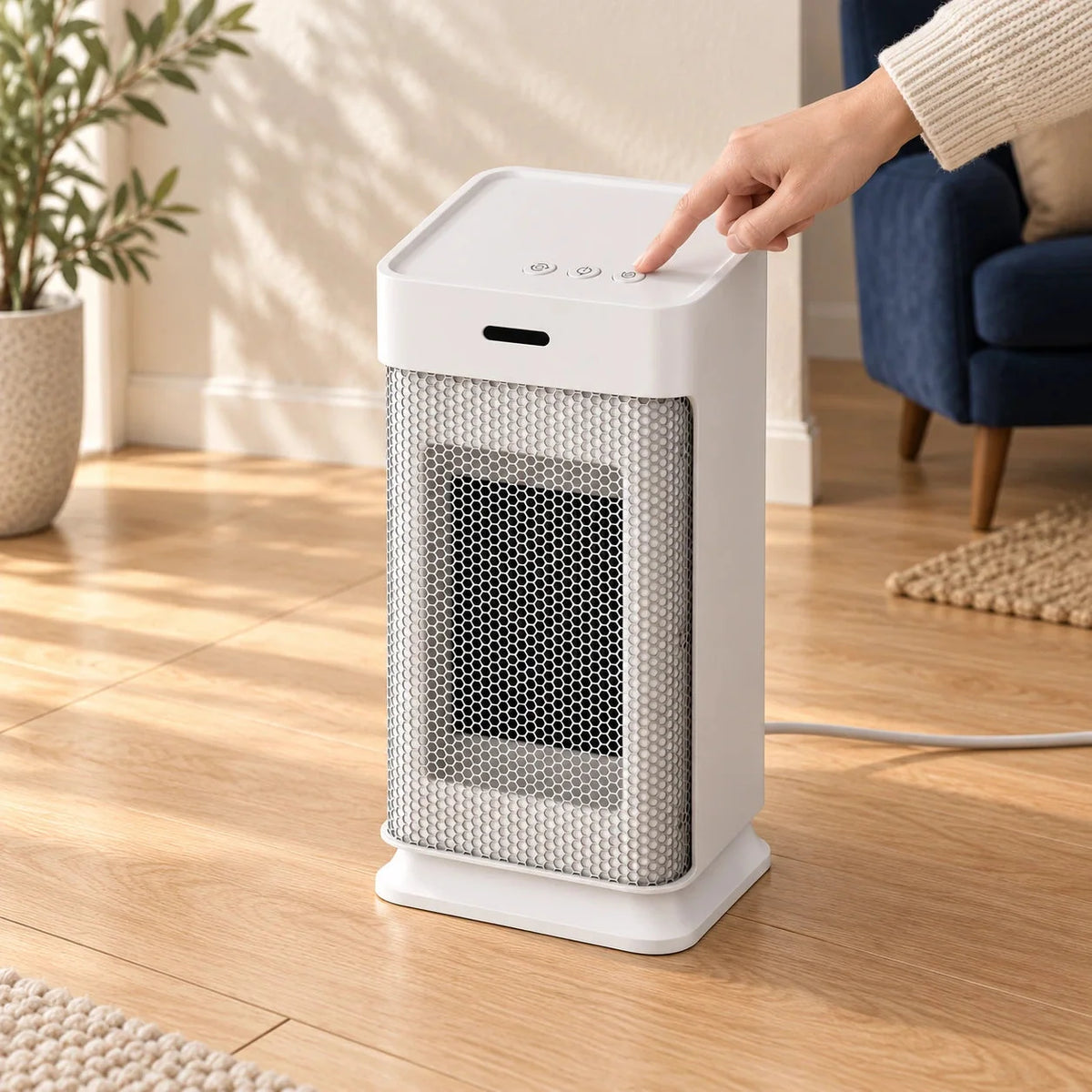Compact Oscillating Fan Heater – 800/1200 W & Remote Control — photo 10