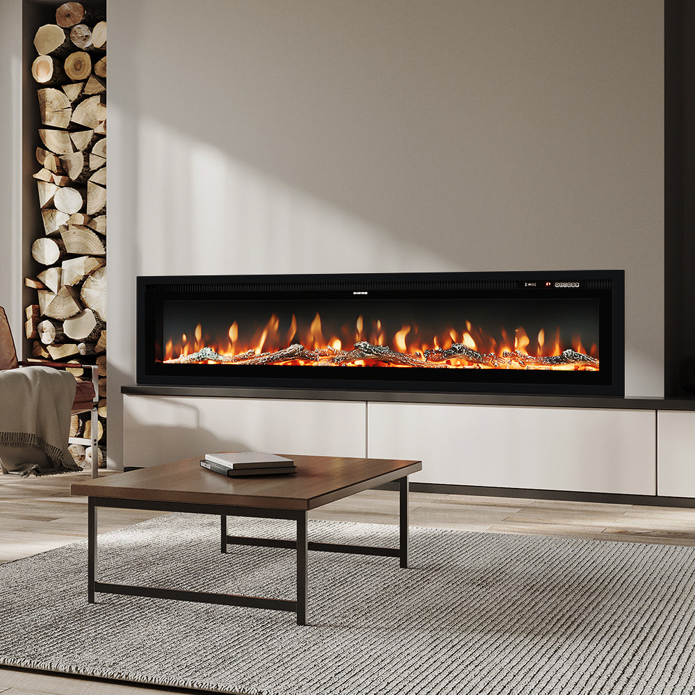 40/50/60 Inch Electric Fire with 12 Flame Colours & Remote Control — photo 1