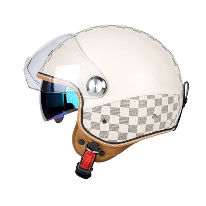 Retro Jet 3/4 Helmet – Open Face Dual Visor DOT/ECE Approved | meowbutter — photo 9