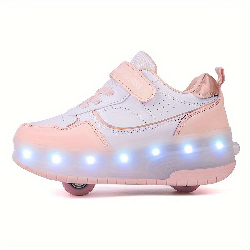 Children's Roller Sneakers with Retractable Wheels and Rechargeable LED Light-Up Sole — photo 14