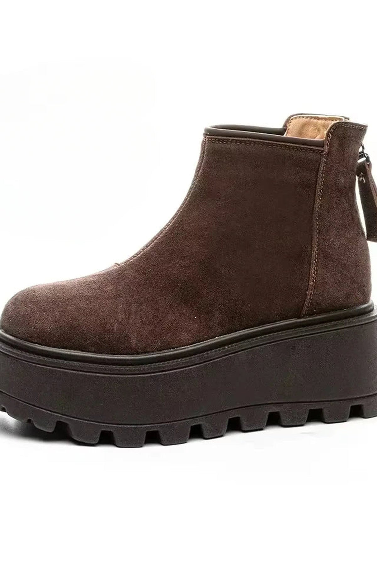 Boots Women - Suede Chelsea Boots with Platform Sole — photo 1
