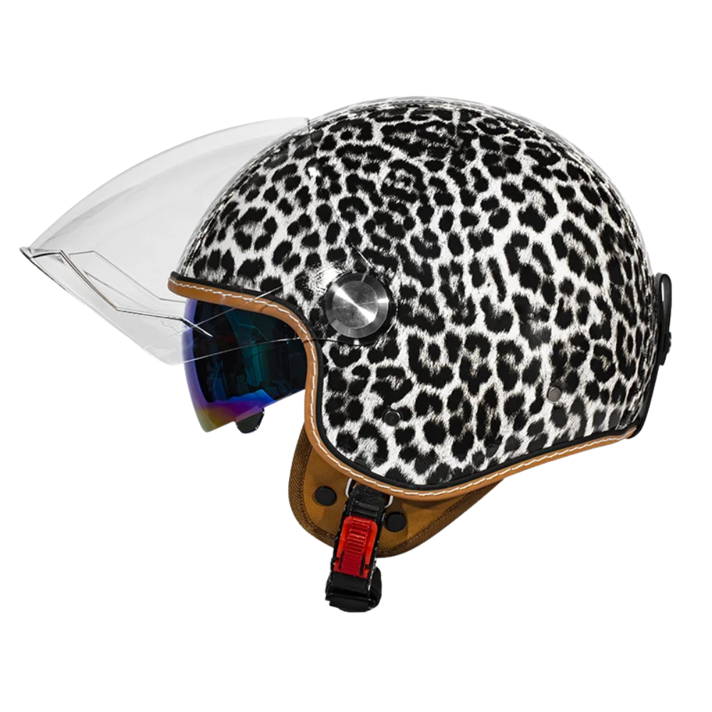 Retro Jet 3/4 Helmet – Open Face Dual Visor DOT/ECE Approved | meowbutter — photo 18