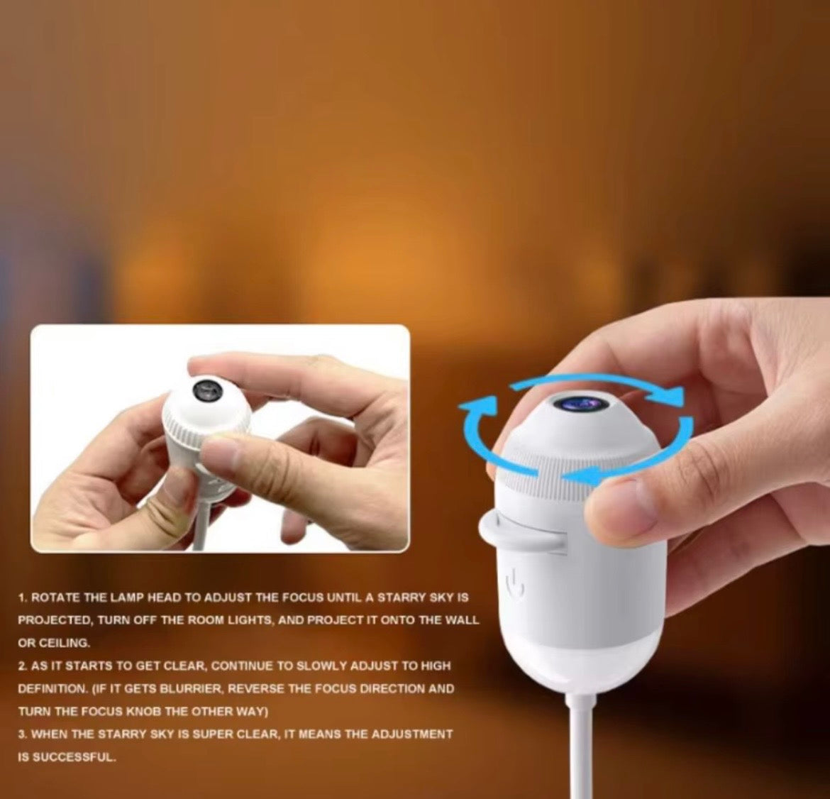 Galaxy Star Projector Night Light – Flexible Gooseneck, 360° Rotating — photo 4