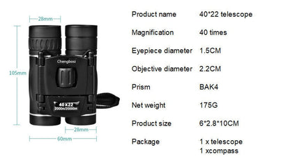 Compact HD Binoculars – Lightweight Binoculars with Coated Optics & Non-Slip Grip for Hiking, Bird Watching & Concerts — photo 12