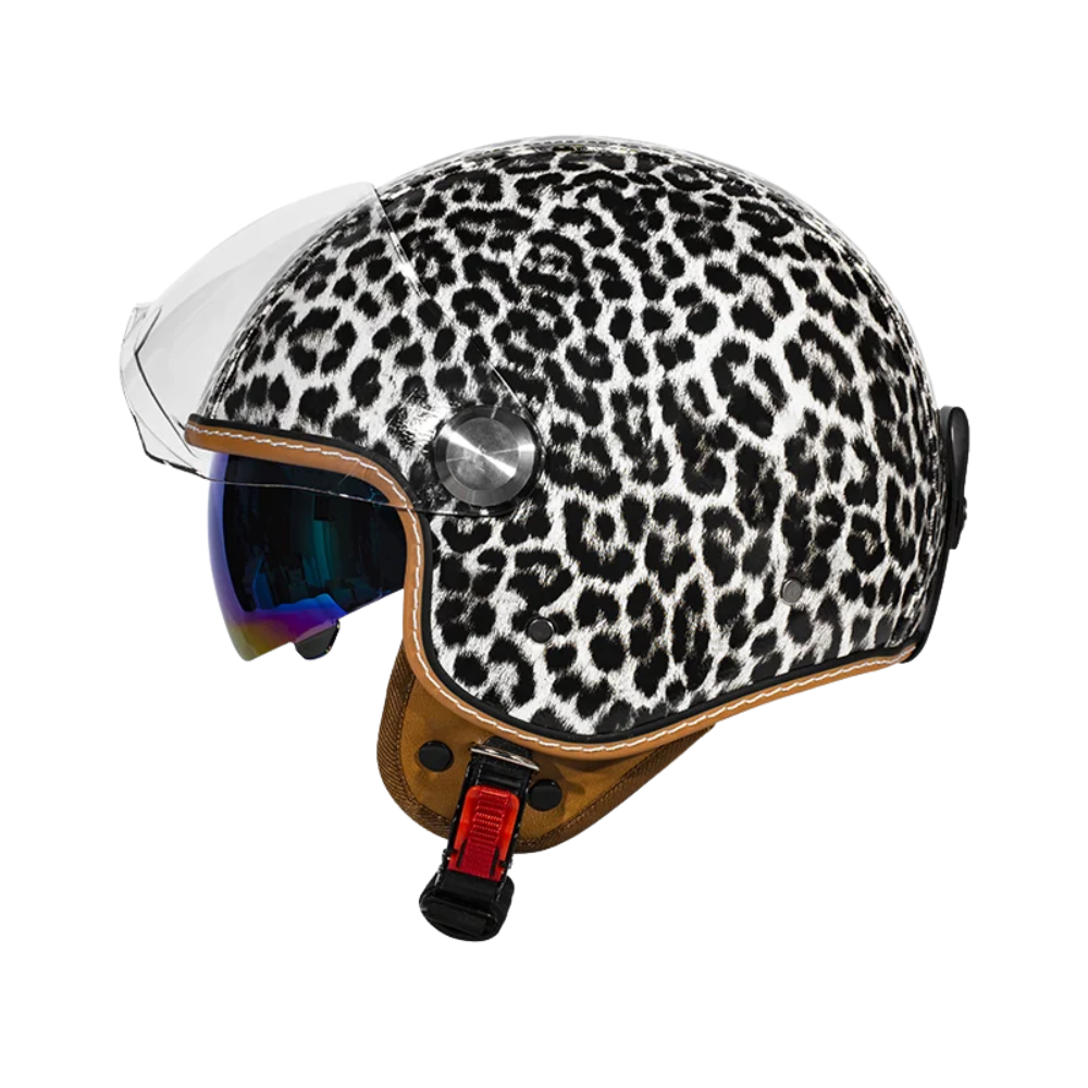 Retro Jet 3/4 Helmet – Open Face Dual Visor DOT/ECE Approved | meowbutter — photo 19