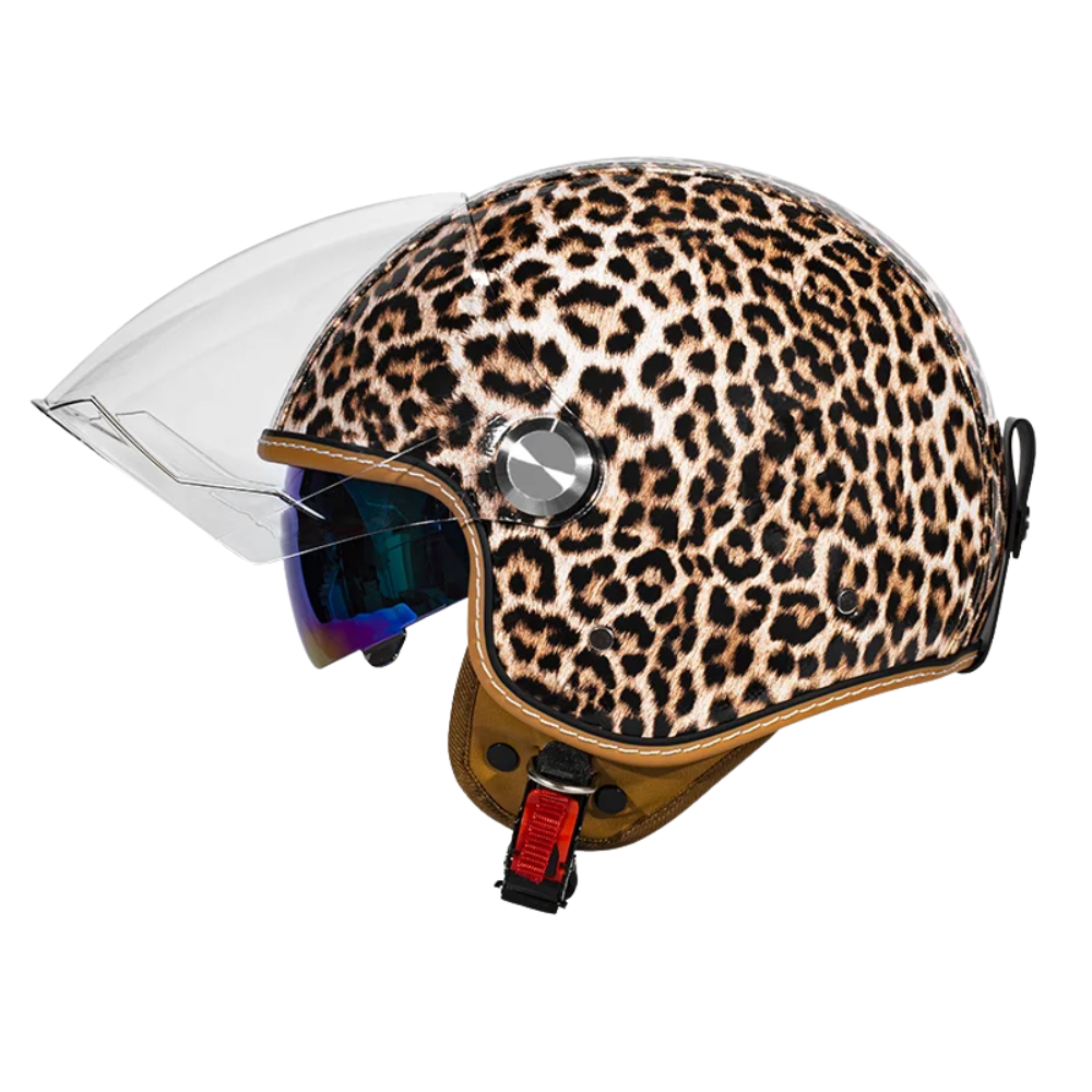 Retro Jet 3/4 Helmet – Open Face Dual Visor DOT/ECE Approved | meowbutter — photo 20