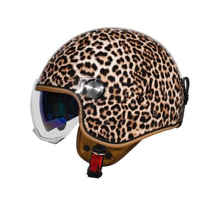 Retro Jet 3/4 Helmet – Open Face Dual Visor DOT/ECE Approved | meowbutter — photo 21
