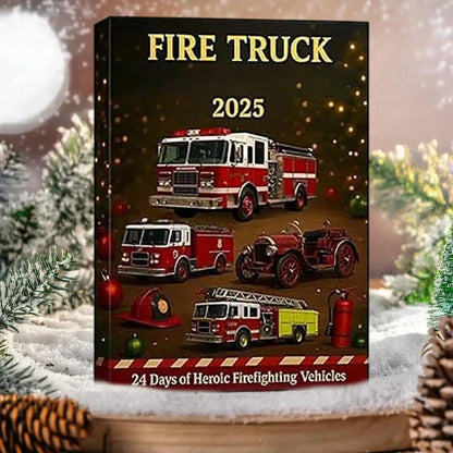 Fire Truck Advent Calendar 2025 – 24-Day Firefighting Vehicle Acrylic Ornaments — photo 2
