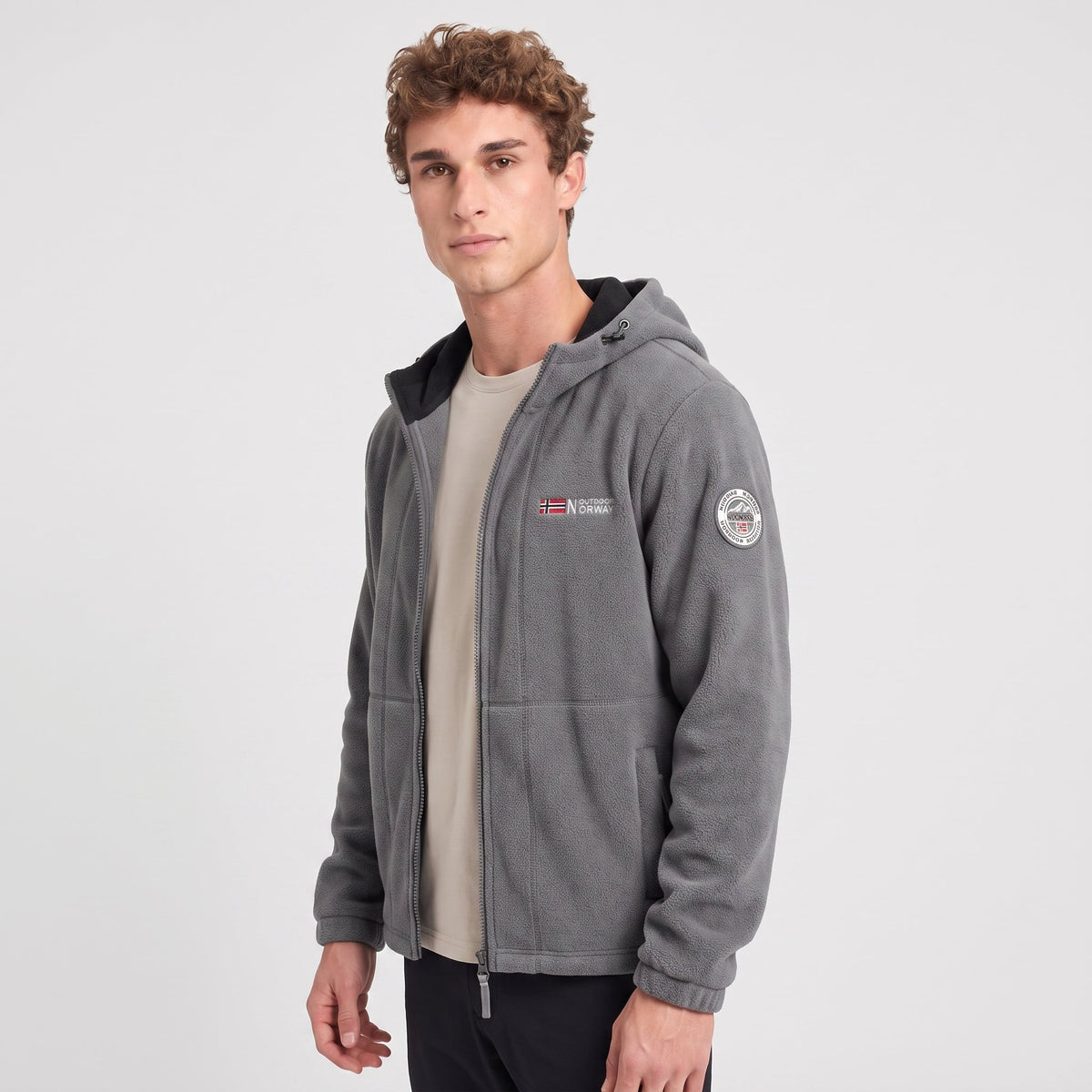 Men's Windproof Hooded Fleece Jacket for Walking & Hiking — photo 35