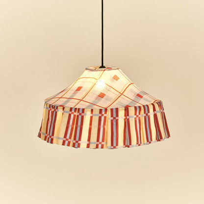 Nobodinoz Michelle Lampshade in Yellow Red Checks 50cm — photo 2