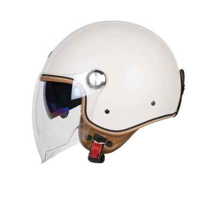 Retro Jet 3/4 Helmet – Open Face Dual Visor DOT/ECE Approved | meowbutter — photo 12