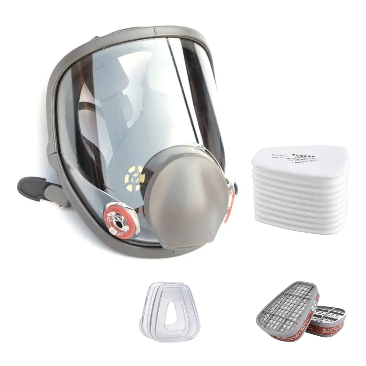 Full Face Respirator Mask with Anti-Fog Lens & Replaceable Filters — photo 3