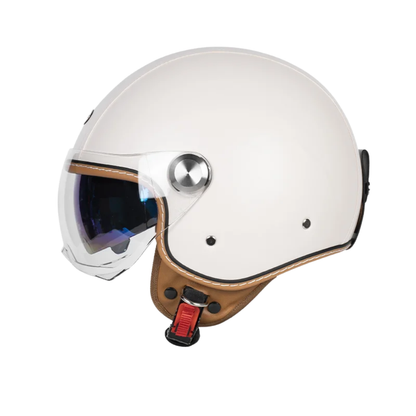 Retro Jet 3/4 Helmet – Open Face Dual Visor DOT/ECE Approved | meowbutter — photo 13