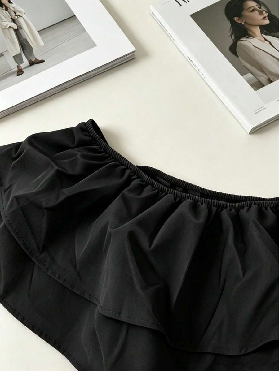 Off-Shoulder Ruffle Tiered Summer Playsuit Set — photo 14