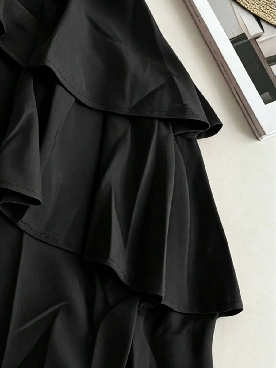 Off-Shoulder Ruffle Tiered Summer Playsuit Set — photo 15