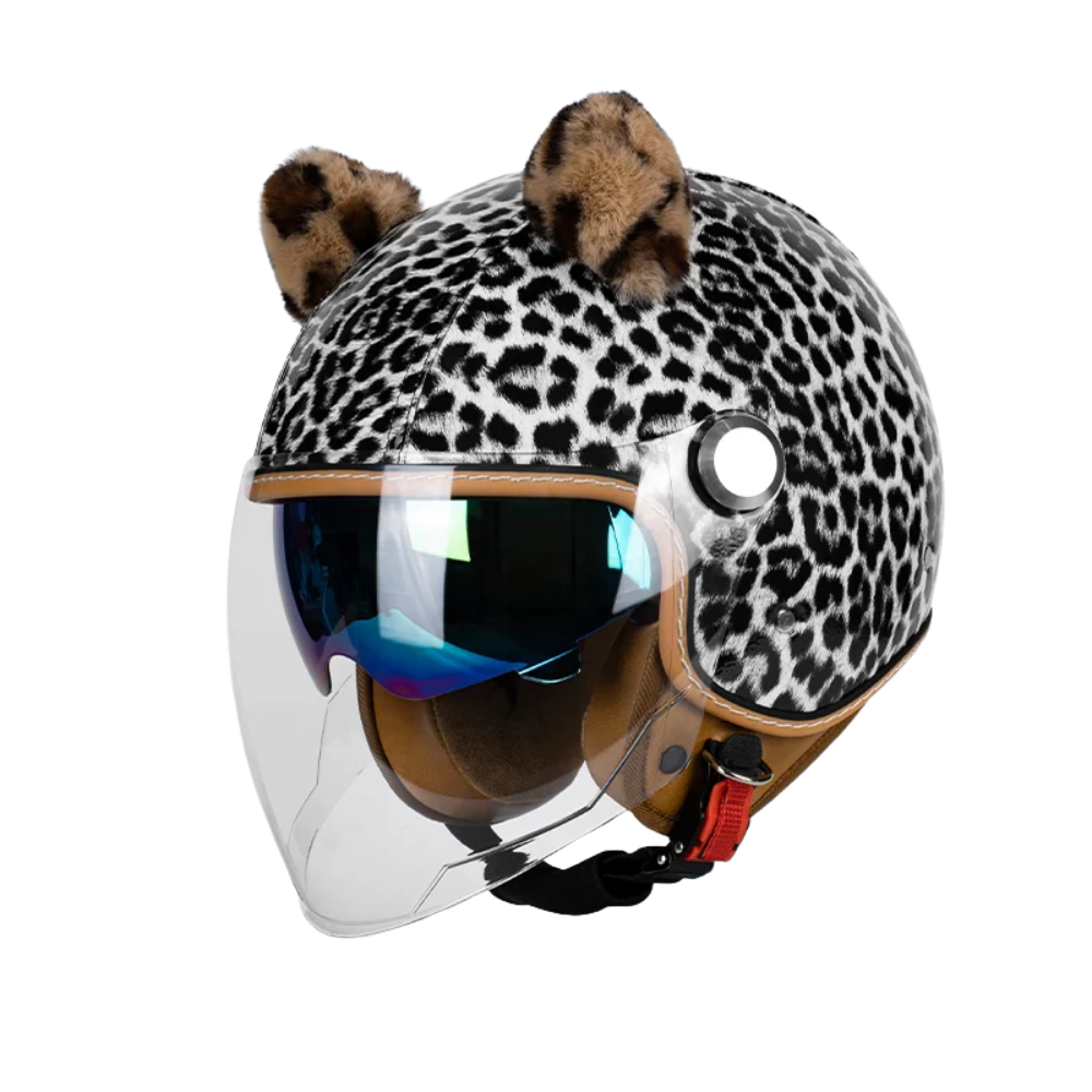 Retro Jet 3/4 Helmet – Open Face Dual Visor DOT/ECE Approved | meowbutter — photo 22