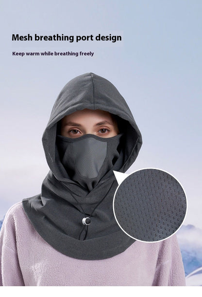 3-in-1 Thermal Fleece Balaclava | Windproof Hood, Neck Warmer & Face Mask in One | Warm Winter Ski, Cycling, Running & Dog Walking Hat for Men & Women | Adjustable Drawstring | 4 Colours — photo 6