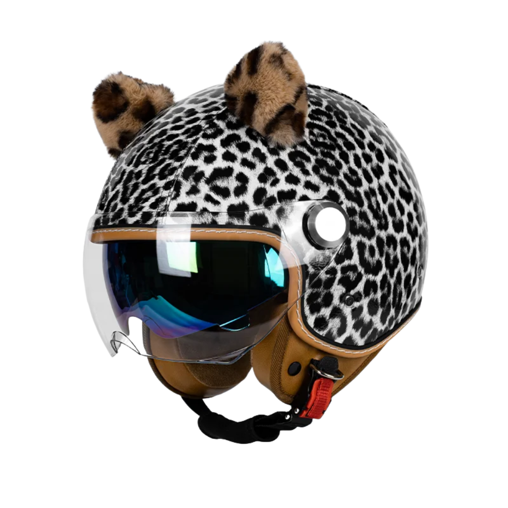 Retro Jet 3/4 Helmet – Open Face Dual Visor DOT/ECE Approved | meowbutter — photo 23