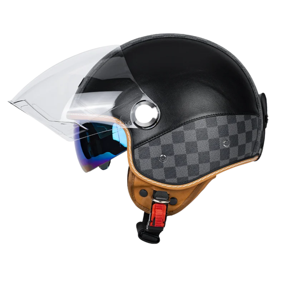 Retro Jet 3/4 Helmet – Open Face Dual Visor DOT/ECE Approved | meowbutter — photo 6