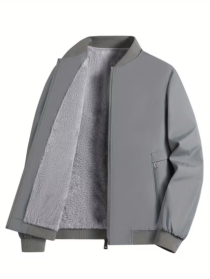 Men's Relaxed Fleece-Lined Bomber Jacket — photo 2