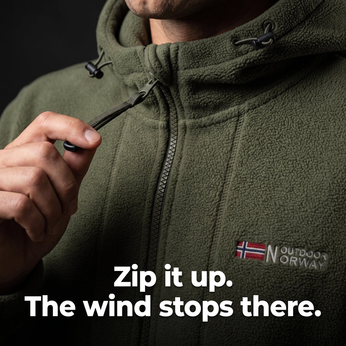Men's Windproof Hooded Fleece Jacket for Walking & Hiking — photo 6
