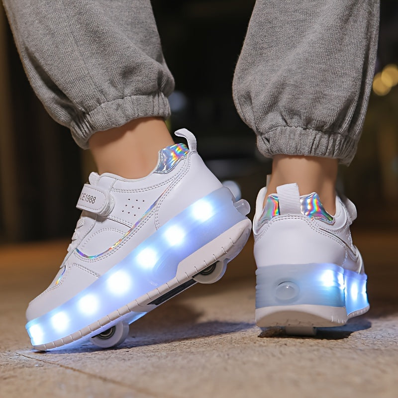 Children's Roller Sneakers with Retractable Wheels and Rechargeable LED Light-Up Sole — photo 5