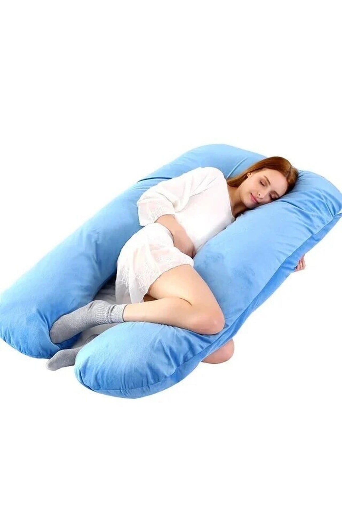 Body Pillow – Ergonomic Support, Removable Cover — photo 7