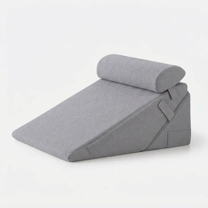 Adjustable Wedge Pillow with Neck Roll and Memory Foam, 56 × 56 cm — photo 7