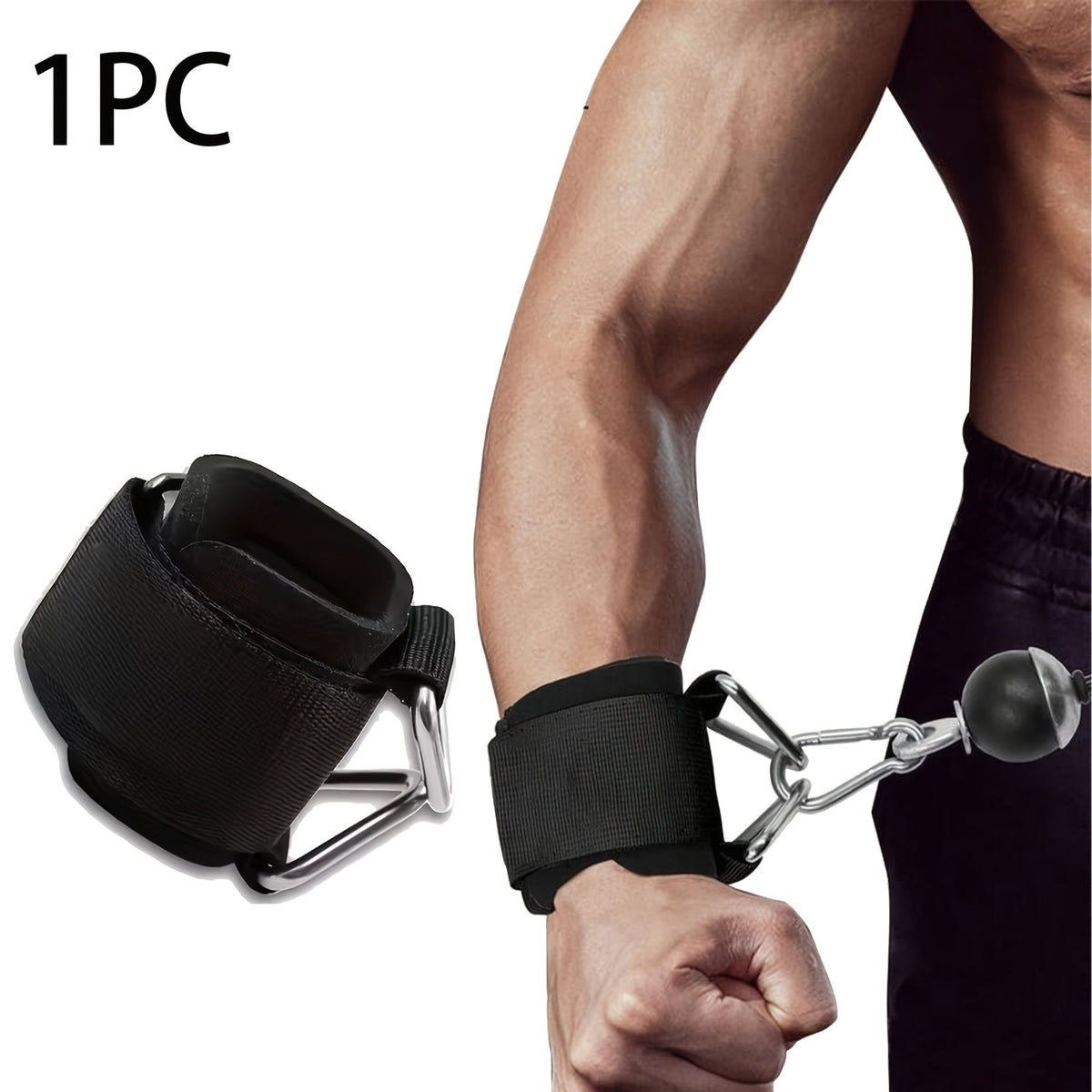 Adjustable Anti Slip Weight Lifting Wrist Straps in Durable Nylon for Deadlifts, Rows and Pull Ups — photo 8