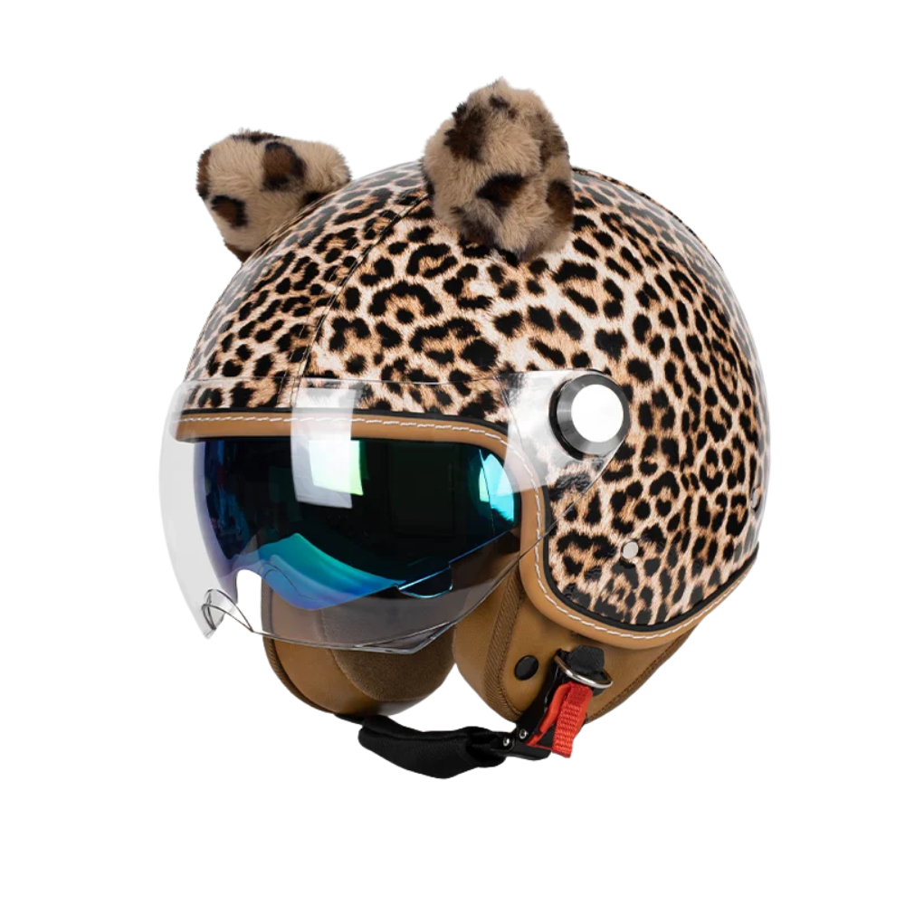 Retro Jet 3/4 Helmet – Open Face Dual Visor DOT/ECE Approved | meowbutter — photo 25