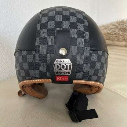 Retro Jet 3/4 Helmet – Open Face Dual Visor DOT/ECE Approved | meowbutter — photo 1