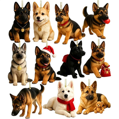 2026 Christmas German Shepherd Advent Calendar - 24 Pieces of 2D Flat Decorations — photo 7
